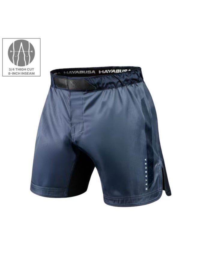 HAYABUSA MENS CORE 3/4 THIGH FIGHTSHORTS BLUE - Image 1
