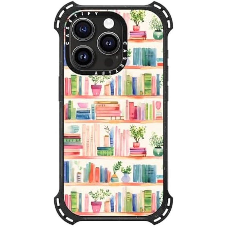 Casetify Bounce iPhone 15 Pro Case 【6X Military Grade Drop Tested / 21.3ft Drop Protection/Compatible with Magsafe】 - Book Lovers - Triple Black - Image 4