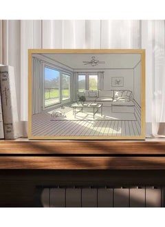 OPULENCE Glow Led Art Painting Elegant Light Wall Art Illuminated Painting Photo Shadow Frame Wall Bedroom Living Room Home Decor Photo Behind Picture  - Image 2