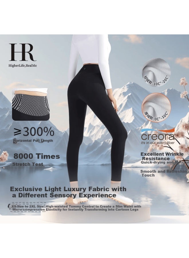 Hr Shark Leggings For Women, High-waisted Slimming Tummy Control Lifting Shaping Pants, New Product, Obsidian Black, S
