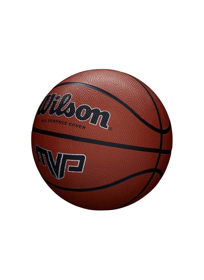 ويلسون كرة سلة MVP 295 (بني) - كرة متينة للاستخدام الداخلي والخارجي مع قبضة فائقة وارتداد ثابت  - Image 3