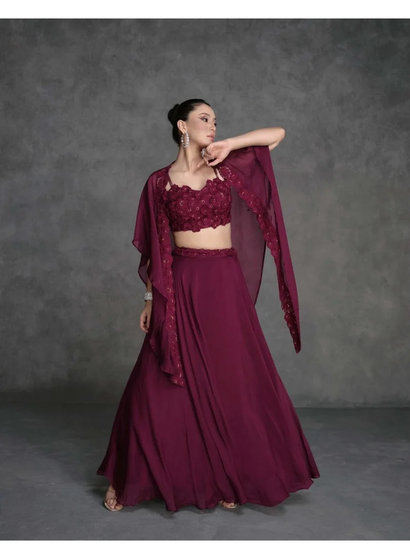 أميا Designer lehenga-choli-with-organza-silk