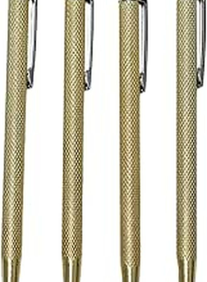 6 Inch Gold Carbide Glass Cutter Metal Tile Scriber Diamond Tip Engraving Pen 4 Pack - Image 1