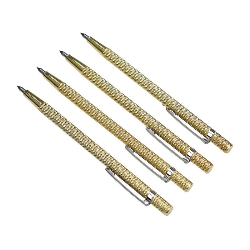 6 Inch Gold Carbide Glass Cutter Metal Tile Scriber Diamond Tip Engraving Pen 4 Pack - Image 4