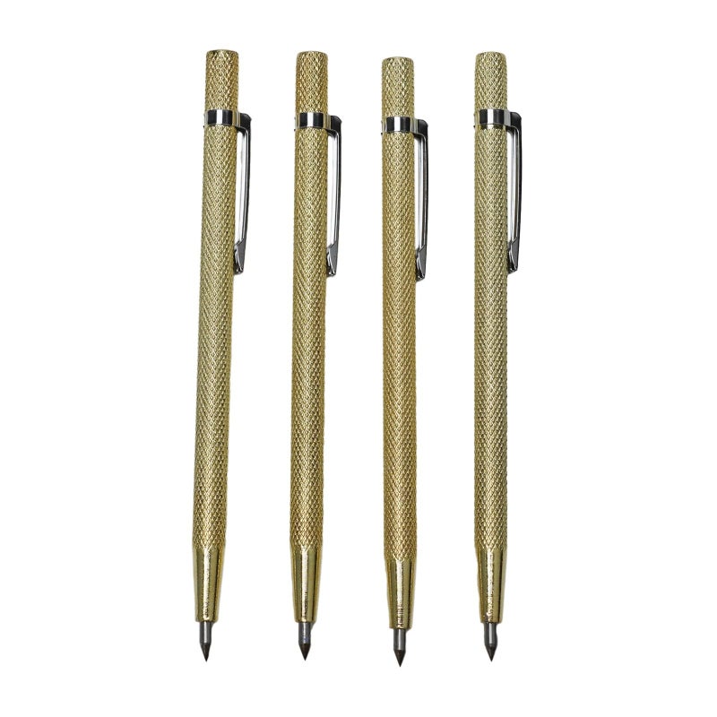 6 Inch Gold Carbide Glass Cutter Metal Tile Scriber Diamond Tip Engraving Pen 4 Pack - Image 2
