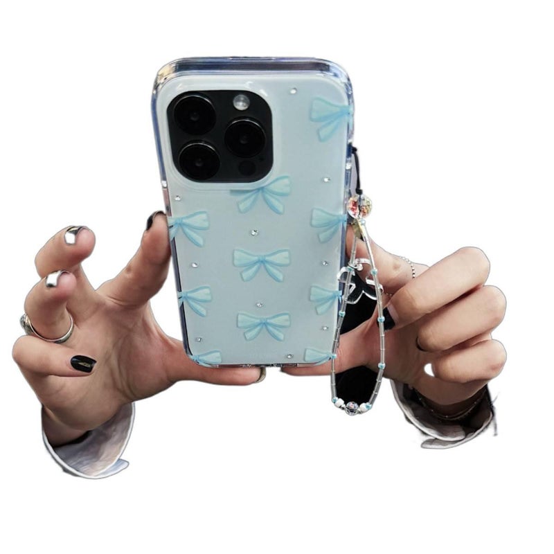 MS Protective Case, Shockproof Cover for iPhone 15 / 15 Plus / 15 Pro / 15 Pro Max, Bow Design, White, Film - Image 2