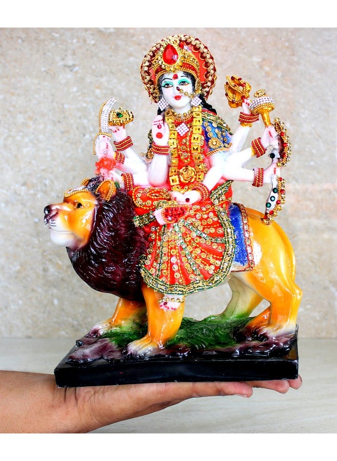 ESPLANADE Esplanade Resin Maa Durga MATA Rani Sherawali Murti Idol Statue Sculpture (8 X 11.5 Inches)  - Image 5