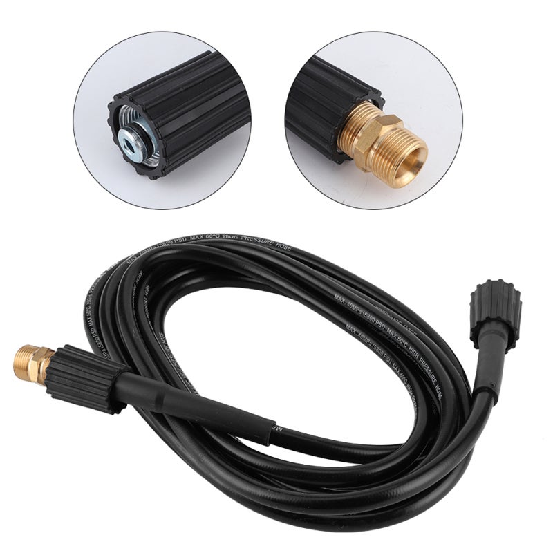 High Pressure Water Washer Hose 8m Pvc Material Up To 180bar (2610psi) Max Pressure - Flexible Kink-resistant Reinforced Hose For Cold Water Pressure Washers With M22 22mm-14 Female Rotate Connection - Image 3