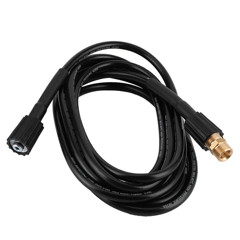 High Pressure Water Washer Hose 8m Pvc Material Up To 180bar (2610psi) Max Pressure - Flexible Kink-resistant Reinforced Hose For Cold Water Pressure Washers With M22 22mm-14 Female Rotate Connection - Image 1