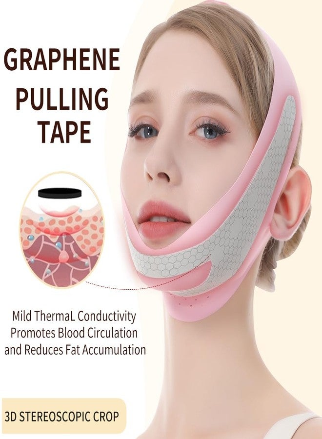 Fovcos V Line Lifting Mask, V Shaped Face Mask, V Shaped Contouring Face Mask, Face Lifting Strap, Face Toning Belts, Jaw Exerciser, Washable and Reusable - Image 2