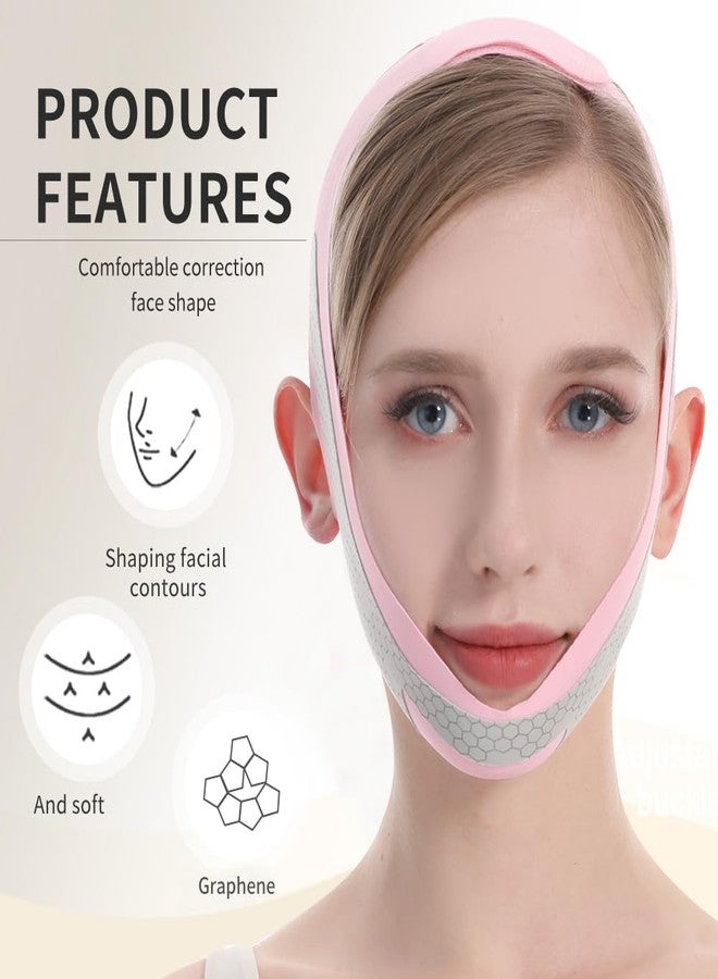 Fovcos V Line Lifting Mask, V Shaped Face Mask, V Shaped Contouring Face Mask, Face Lifting Strap, Face Toning Belts, Jaw Exerciser, Washable and Reusable - Image 4