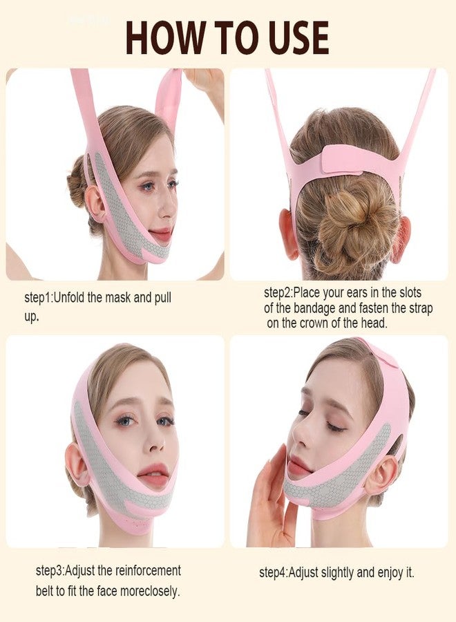 Fovcos V Line Lifting Mask, V Shaped Face Mask, V Shaped Contouring Face Mask, Face Lifting Strap, Face Toning Belts, Jaw Exerciser, Washable and Reusable - Image 5