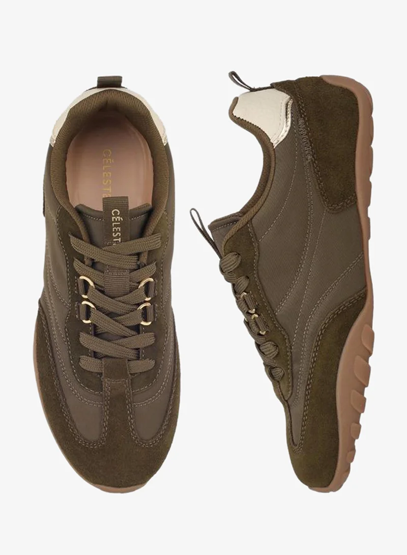 Women Panelled Lace-Up Ankle Sneakers