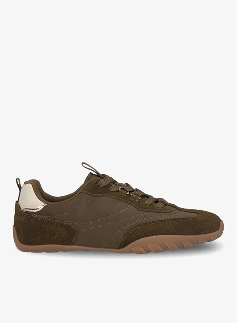 Celeste Women Panelled Lace-Up Ankle Sneakers