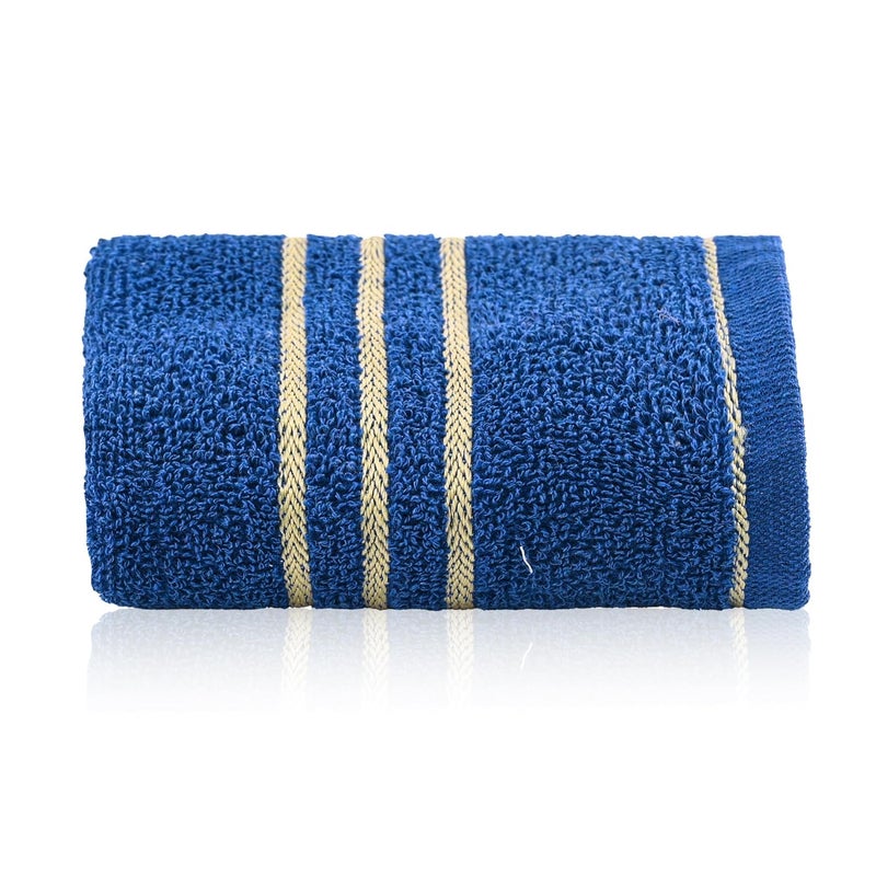 Kuber Industries Kuber Industries Pack of 4 Soft Cotton Face Towels For Men WomenLadies Easily Washable Pocket Towels Workout Gym Napkins For Men Dark Blue  - Image 2