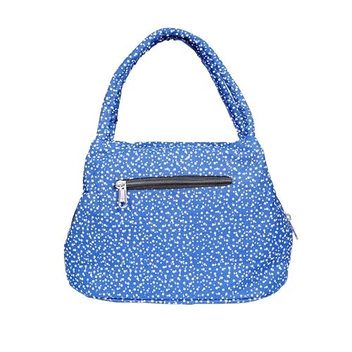 ENSAC Women’s Printed Fabric Handbag | Trendy Shoulder Bag for Daily Use | Lightweight, Spacious & Stylish Purse for Office, Shopping, & Travel - Image 3