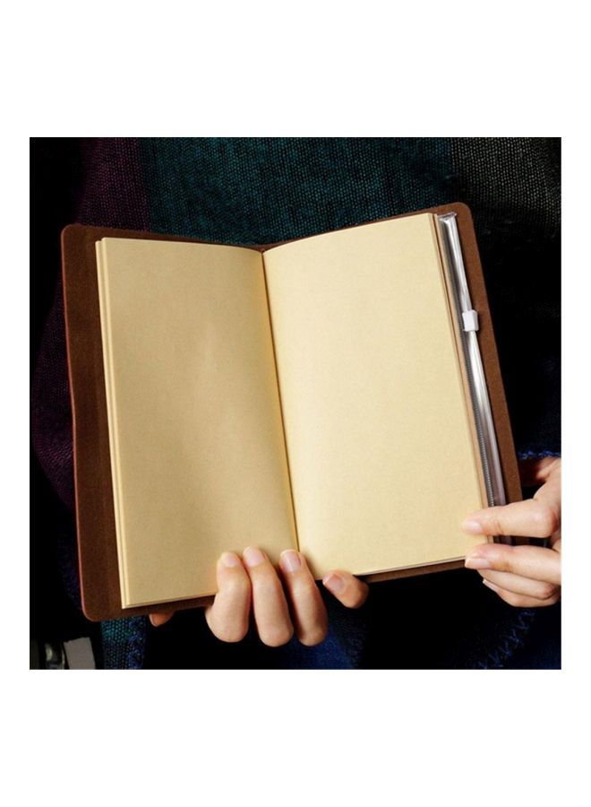 NIBEMINENT PU Leather Pocket Journal Brown - Image 3