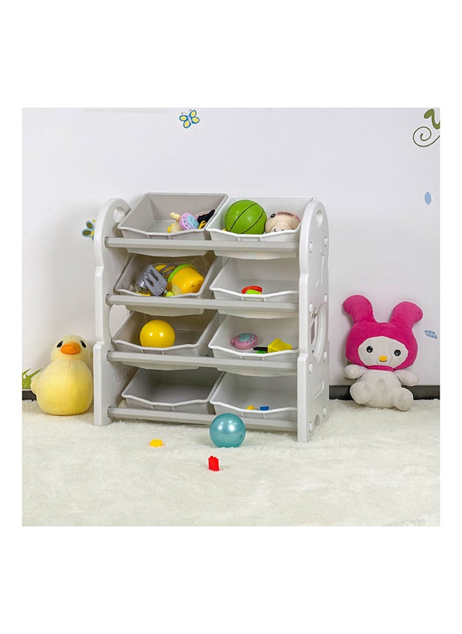 Home Box Toys Organizer Iris Delta 4-Tier Toy Organiser with 8 Boxes 76 x 80 x 36 cm  - Image 1