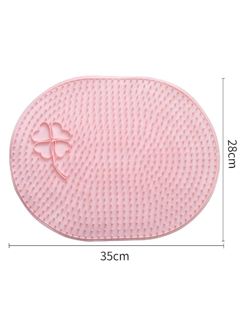 SOLARAE Foot Scrubber Cleaner Massager Shower Brush with Non-Slip Suction Cups and Soft Acupressure Massage Mat for Care Circulation & Reduces Pain - Image 5