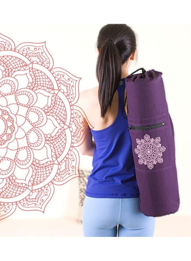 HOMESTAR Fashion Printed Yoga Mat Bag – Carrier with Adjustable Strap & Front Pockets - Image 4