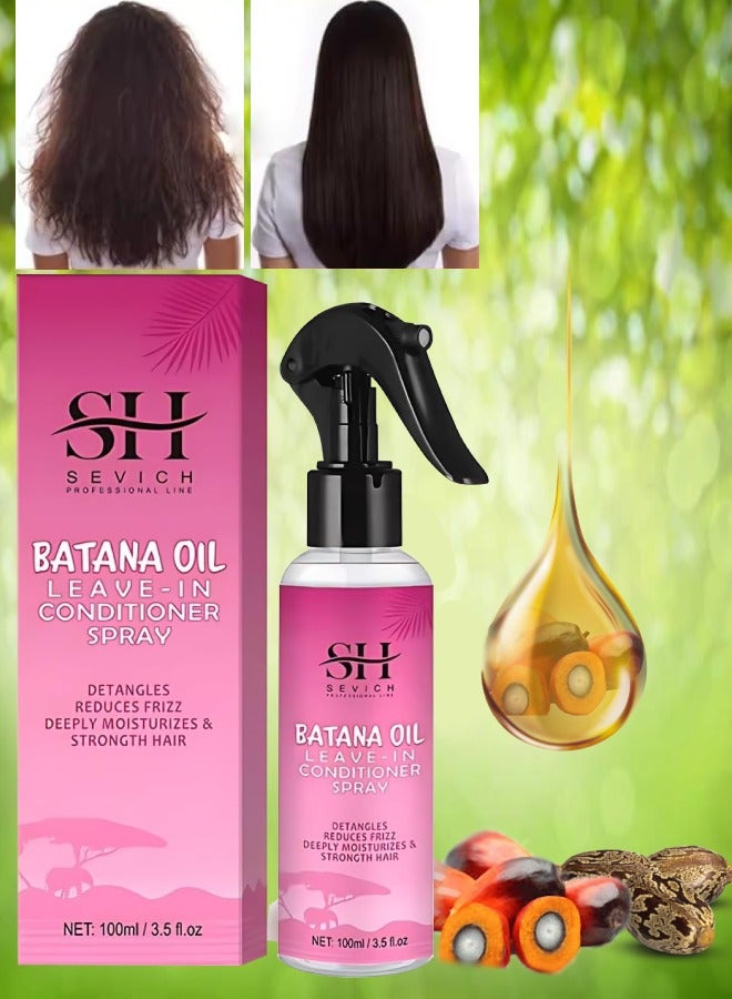 Sevich 100ml Batana Oil Leave in Conditioner Spray Natural 100% Raw Batana Oil Hair Leave in Conditioner Detangles Reduce Frizz Hair Deeply Moisturize and Strengthen Hair Leave in Conditioner - Image 1