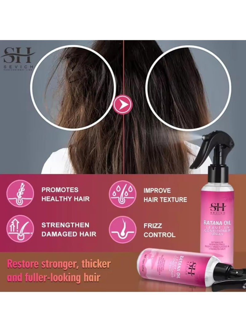 Sevich 100ml Batana Oil Leave in Conditioner Spray Natural 100% Raw Batana Oil Hair Leave in Conditioner Detangles Reduce Frizz Hair Deeply Moisturize and Strengthen Hair Leave in Conditioner - Image 3