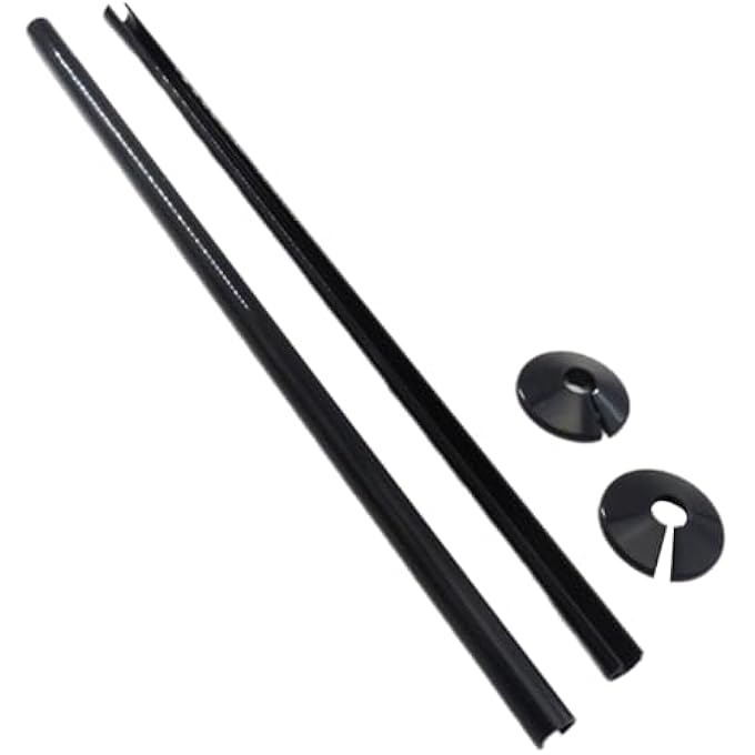 RADIATOR PIPE COVERS & COLLARS - BLACK - Image 1