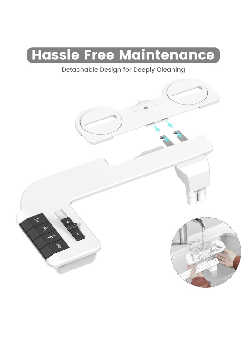 Excefore Bidet Attachment for Toilet, Ultra-Slim Self Cleaning Fresh Cold Water Sprayer Bidets for Existing Toilets Seat, Non-Electric Dual Retractable Nozzles Badays for Existing Toilets  - Image 4