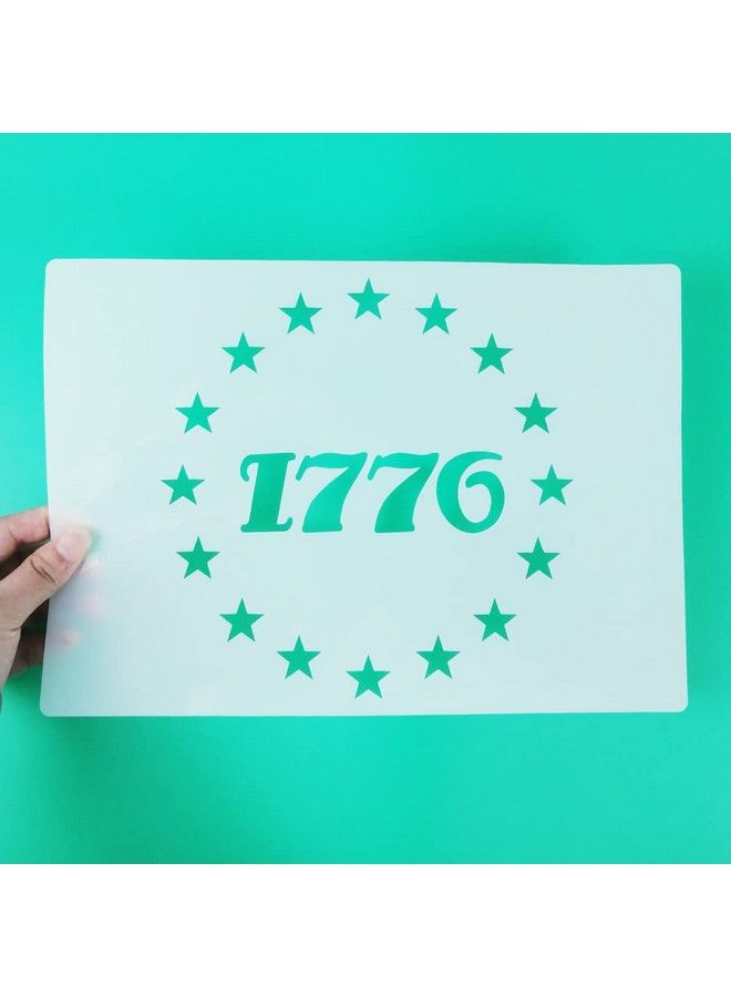 We The People American Flag Stars Stencils 12 Pcs Reusable Patriotic Stencils 1776 Stars We The People English Letters Stencils For Painting On Wood Fabric Wall Home Decor Independence Day