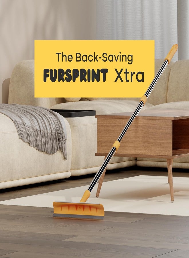 Fursprint Carpet Rake for Pet Hair Removal – Reusable Cat & Dog Hair Remover Broom with Adjustable 60" Long Handle, Rug Rake Scraper for Carpet, Rugs, Mats, Upholstery & Couch Cleaning - Image 2