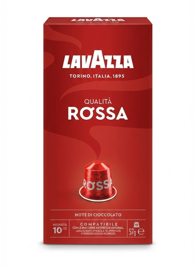 Lavazza Nespresso Compatible Qualita Rossa 10 Coffee Capsules 57g - Image 1