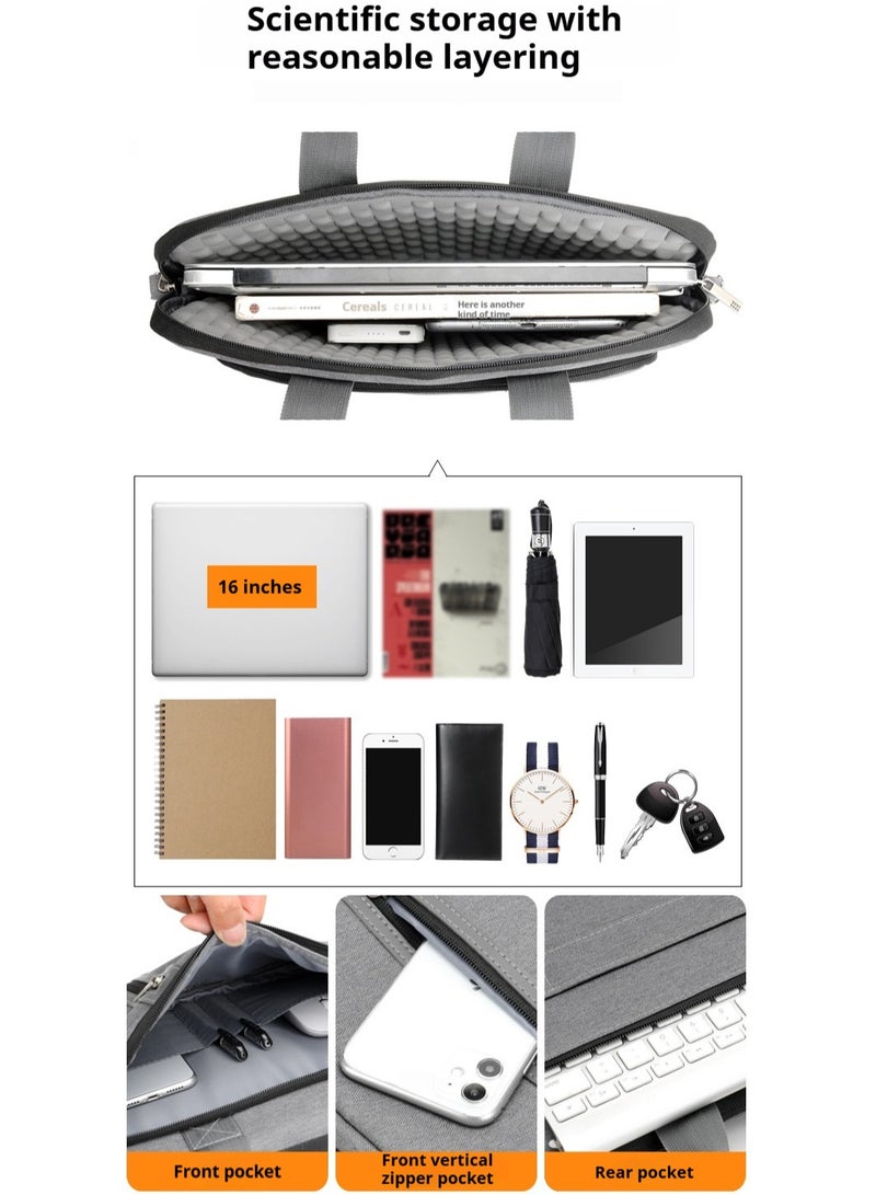 15.6 Inch Shockproof Waterproof Laptop Bag – Oxford Business Briefcase with Shoulder Strap  Crossbody Handle | Lightweight Travel Computer Case for Men  Women - Image 5