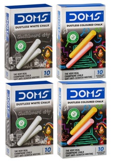 DOMS 40-Piece Dustless Chalk Multicolour  - Image 1