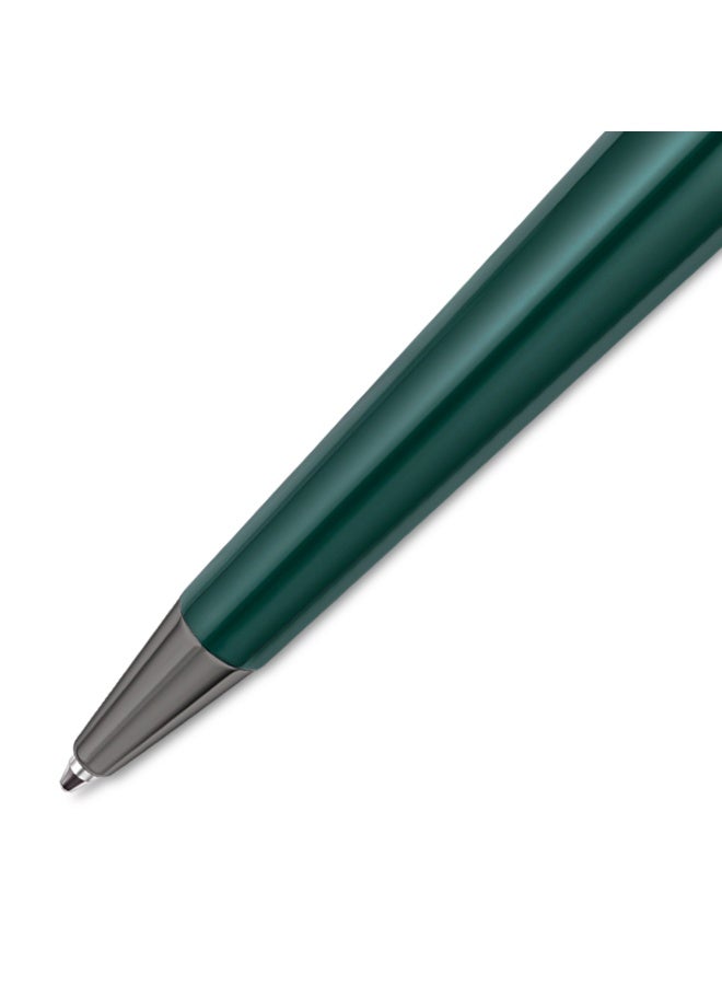 غاي لاروش أزرار أكمام وقلم ليون باللون الأخضر الداكن والرمادي في علبة للرجال - Image 4