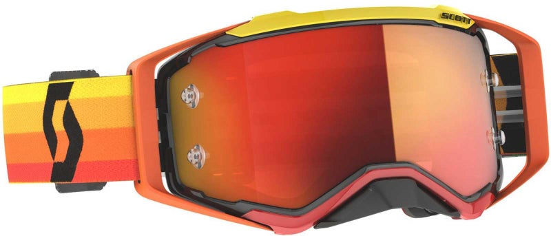 SCOTT Prospect Adult OffRoad Motorcycle Goggles OrangeYellow CaliOrange Chrome Works LensOne Size