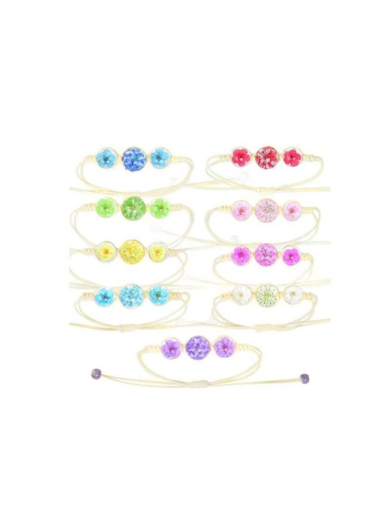 KASTWAVE Friendship Bracelets for Girls,Friendship Braided Bracelet Adjustable Handmade Braided Bracelets Colorful Flowers Tree of Life Woven Bracelet for Women Teen Girls Birthday Party Favors - Image 1