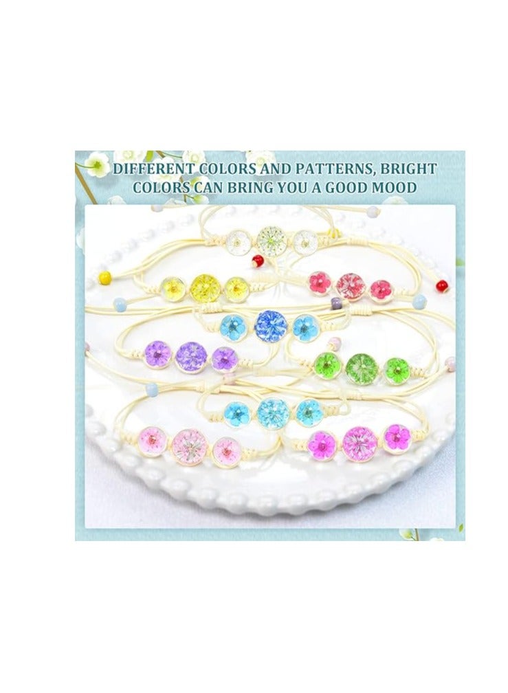 KASTWAVE Friendship Bracelets for Girls,Friendship Braided Bracelet Adjustable Handmade Braided Bracelets Colorful Flowers Tree of Life Woven Bracelet for Women Teen Girls Birthday Party Favors - Image 3