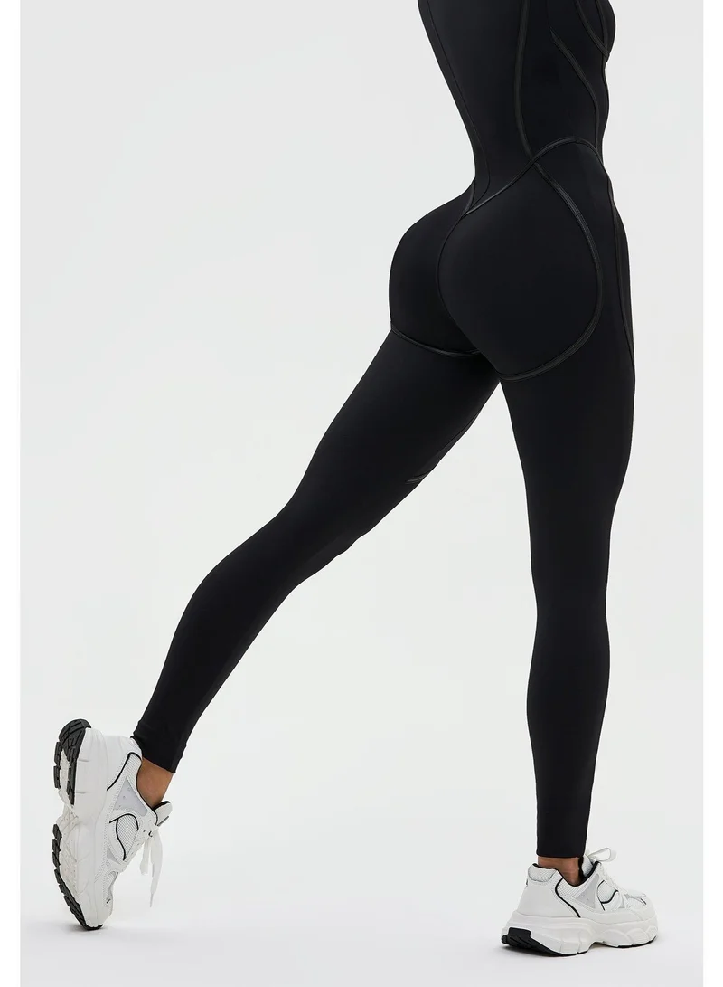Bona Fide Hot-shape Suit Black Hot-shape Suit Tummy Control Long Sleeve Gym Jumpsuit for Women for Women | Best Price UAE