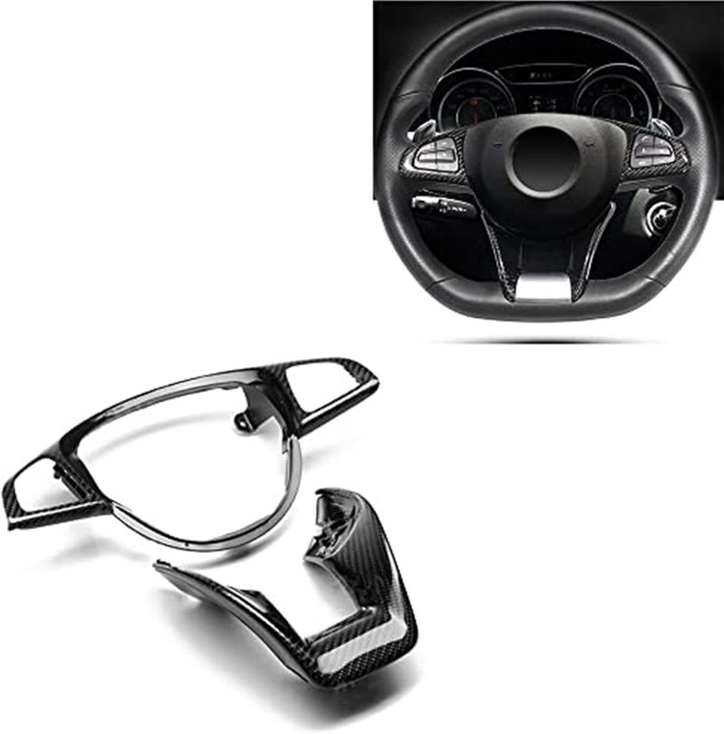 DEMULAX Carbon Fiber Steering Wheel Trim Cover for Mercedes-Benz - Image 2