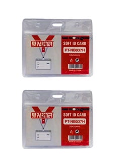 PARTNER ID Card Holders Waterproof Clear Plastic Perfect for Credit Cards, ID Swipe Cards, Key Cards, and Driver's License PVC Material (Pack of 2)  - Image 1