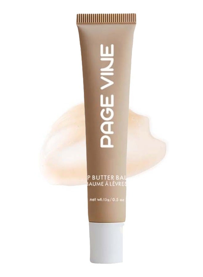 PAGE VINE Lip Butter Balm - Lip Conditioning Lip Mask and Lip Balm for Instant Moisture, Shine and Hydration - Sheer-Tinted, Soothing Lip Care #02 - Image 1