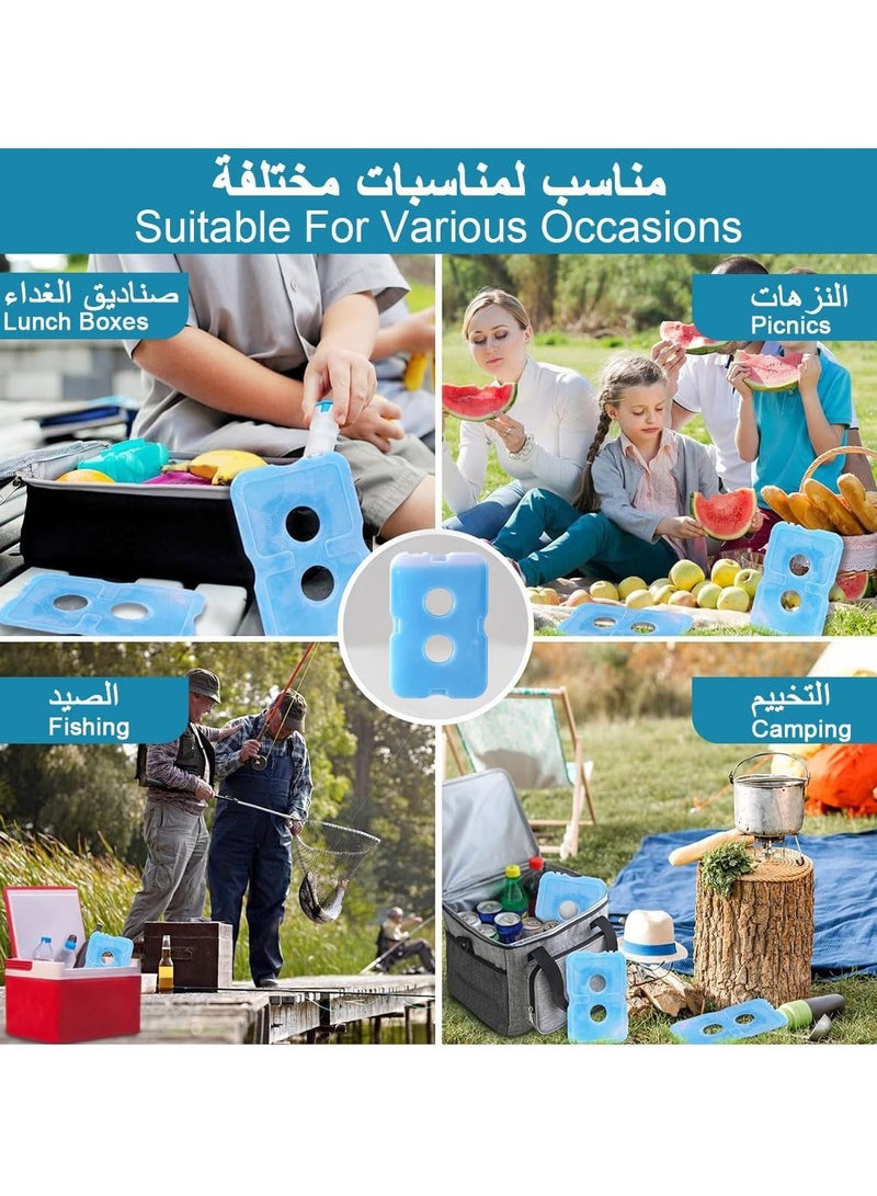 أكياس ثلج 6 قطع، مبرد نحيف وسريع التجميد، قابلة لإعادة الاستخدام، مبرد طويل الأمد، خفيف الوزن، معزول، صندوق ثلج رقيق يحافظ على الطعام باردًا وطازجًا، حقيبة تجميد الثلج لصندوق غداء المدرسة والنزهات والتخييم وحقيبة التبريد - Image 3