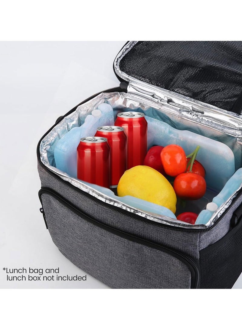 أكياس ثلج 6 قطع، مبرد نحيف وسريع التجميد، قابلة لإعادة الاستخدام، مبرد طويل الأمد، خفيف الوزن، معزول، صندوق ثلج رقيق يحافظ على الطعام باردًا وطازجًا، حقيبة تجميد الثلج لصندوق غداء المدرسة والنزهات والتخييم وحقيبة التبريد - Image 2