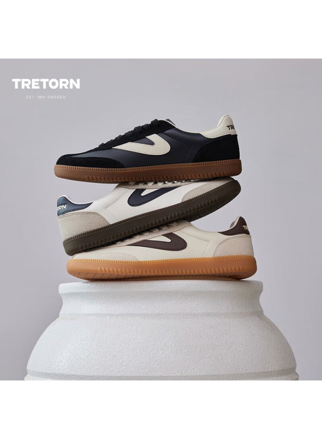 Tretorn أحذية تريترن يوني متعددة الاستخدامات كوبية T-head رياضية، بيضاء/بيج/سوداء، مقاس 42 - Image 2