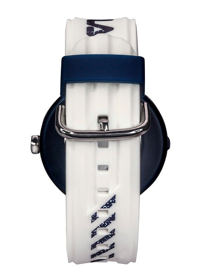 فيلا ساعة فيلا للجنسين بحزام سيليكون أبيض وهيكل ستانلس ستيل 40 مم - Image 4