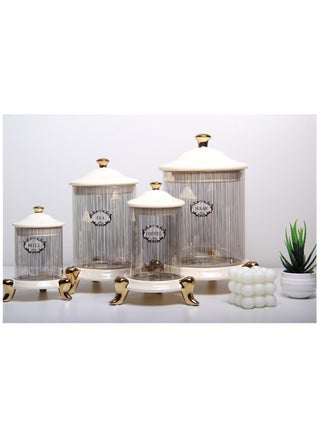 Beige/Golden/Transparent