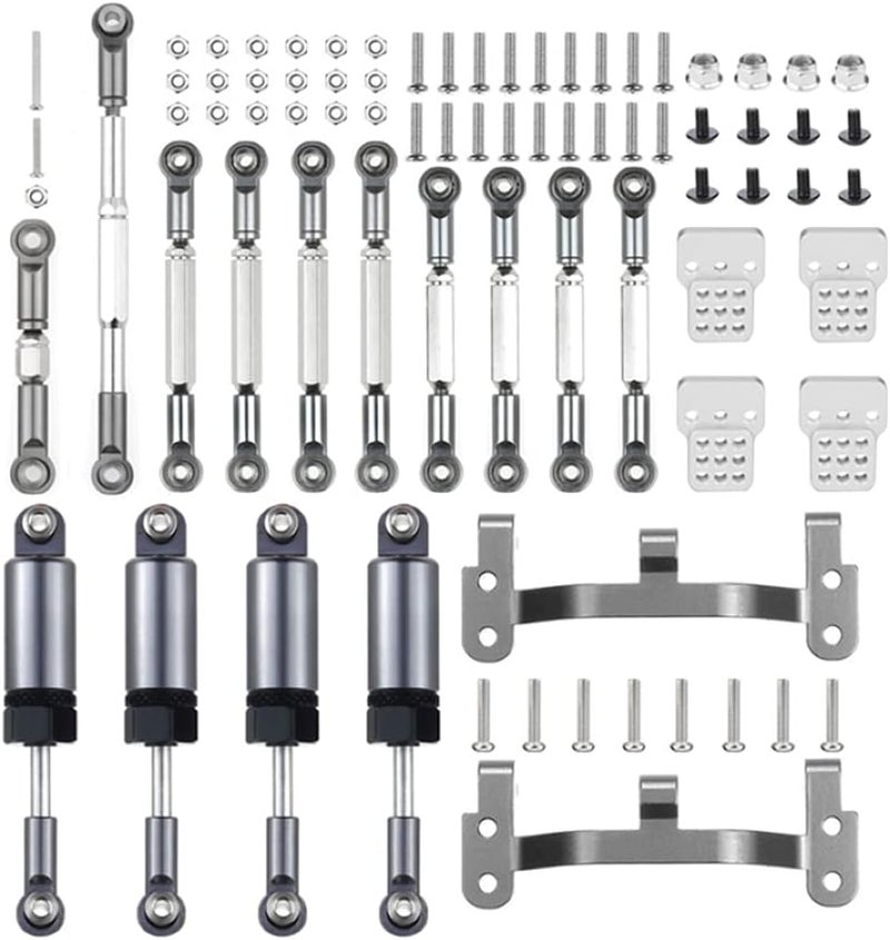 klarako Upgrade RC Spare Parts Shock /16 Scale for WPL Car Modification , Titanium - Image 1
