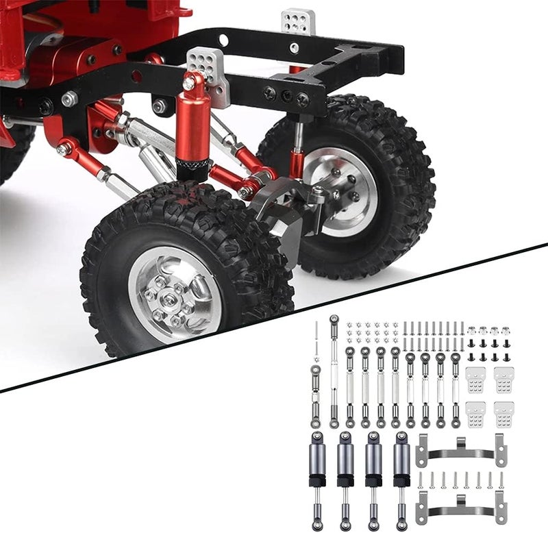 klarako Upgrade RC Spare Parts Shock /16 Scale for WPL Car Modification , Titanium - Image 3