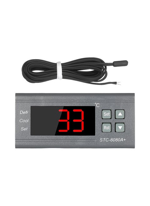 STC-8080A+ Digital Temperature Controller NTC Sensor Grey 10x6x8centimeter
