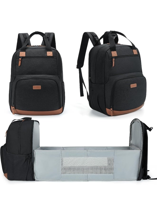 mommore Diaper Bag Backpack with Changing Station Large Travel Diaper Bags Unisex Baby Bag with changing Pad, Stroller Straps - Image 1